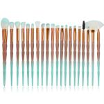 STUNHUB Makeup Brushes Set Face Eye Beauty Brush Unicorn Eyeshadow Eyeliner Blending Crease Kit Foundation Eyebrow Eyeliner Blush Cosmetic Concealer Make Up Brushes Tools for Girls (Green_20 Pcs)