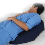 Metron- Wedge Pillow for Bed Sore Relief |Turning Wedge for Patients | Positioning Hospital Pad with Contoured Sacral Coccyx Area and Pressure Distribution Layered Foam to Bed Sores | Washable Cover