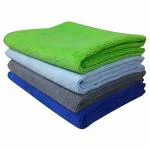 SOBBY Microfiber Cleaning Cloths for Home kitchen car Furniture Floor Tiles Cleaning - 40 cm x 60 cm - Assorted Colour - 4 Pcs