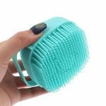 KUSHP Multi-Colors Silicone Bath Body Brush Shower Scrubber, Mud & Dirt Remover with Shower Gel Dispenser Soft Massager with Non-toxic Brushes (Random Colors)