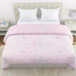 A Homes Grace Soft Pink Polyester Reversible Double Bed Comforter For All Seasons, 230 X 240 cm