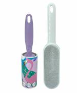 kunya Lint Rollers Reusable Sticky Picker Cleaner Roller with Pet Hair Remover Brush 10cm Sheet 60 Sheets 1 Roll + 1 Pet Brush Incomplete