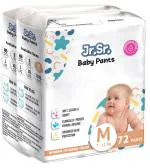 Jr.Sr. Baby Premium Diaper Pants|Medium (M) Size (7-12 Kg) 144 Pants|Pack of 2|12-Hours Absorption|Advanced Leak Protection|Wetness Indicator|Soft & Comfortable|
