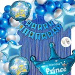 House of Banter Prince Theme Birthday Decorations for Boys, Kids Party - Prince Birthday Decoration, Blue Theme Birthday Decorations - Prince Theme Party Supplies for Birthday Decoration with Arch Tape, Dot Glue