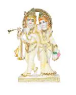 ARADH- Krishna Murti Idol Statue Sculpture | Elevate Your Pooja Room with Divine Radha Krishna Murti: Exquisite God Idols for Pooja Room Decor and Wedding Gifts, Available in Size-(12inch).
