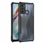 ZAPLAB Motorola G40 Fusion, Motorola G60 Transparent Black Bumper Plastic Hybrid Crystal Clear Camera Protect Airbag Design All Side 360 Degree Protection Back Cover