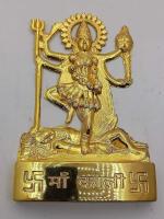 NAVYAKSH Goddess Kaali Set Statue Idol Murti in Brass (4X4 Inch)