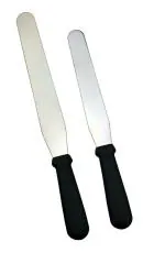 Inditradition Cake Decorating Icing Spatula Knife Set, Stainless Steel (Pack of 2, 6 & 8 Inch)