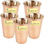 SSA (Pack of 5) C-688 Glass Set Water/Juice Glass (300 ml, Copper, Brown)