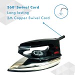 Wellus Light Weight Powerful 1000W Aluminium Dry Non Stick Teflon Coating ISI Certified 1000 W Dry Iron