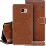 Tingtong Flip Cover for Samsung Galaxy A5 2016 Edition | Magnetic Closurer| PU Leather Magnetic Wallet Back Cover Case (Brown)