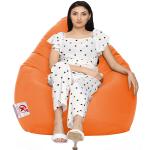 Coaster Shine Super Lama Artifical Leather Teardrop Bean Bag Cover Without Beans Filled_Orange_4XL