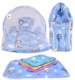 Toddylon New Born Baby Bedding Set Combo Mattress with Net Sleeping Bag & Nappy Changing Mat Sheets