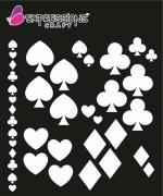 Immix 6 X 6 Stencils Playing Cards Symbols