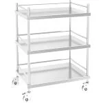 Saifix Stainless Steel Instrument Trolley with 3 Shelf
