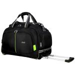 Alfisha Black Lightweight Travel Duffle Upright Luggage Strolley Bag