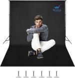 Windrop Solutions Black Polyester Backdrop - 9X30 Ft. (Pack Of 1)