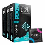 Skore Dotted & Ribbed Condoms (Zig Zag) 10N (Pack of 3)