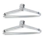 ROCKFIELD Kamal Rajkamal hanger Cloth Hanger Space Saving Non Slip Stainless Steel Metal Hanger for Shirts (Pack of 24)