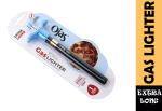 Ojas Stainless Steel Gas Lighter with Grip | Black Gas Lighter Extra Long with Grip