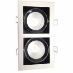 RST Double Recessed Spot Light, Square