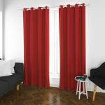 Parda Online Maroon Blackout Fabric Solid Eyelet Plain Window and Door Curtain, 9ft (Pack of 1)