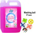 Berries & Bleach 5 lt Ultra Wash Liquid Detergent For Top&Front Load Machine Four Washing Boll Free