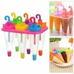 DIKROCART 6 pcs Umbrella Shape Kulfi Maker Ice Cream Maker Mold Ice Cream Popsicle Mold