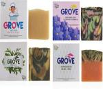 Grove Products Handmade Soaps Combo(Family Pack) - Skin Whitening, Herbal & Anti-Aging (4 x 100 g)