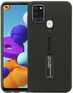 KrKis Samsung Galaxy A21S Black Rubber Shock Proof Back Cover, Ss1188