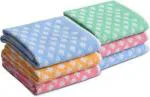 Terry Retail Multicolor Cotton Polo Bath Towels (Small) Pack of 6