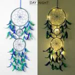 DULI Dream catcher with Lights Handmade Wall Hanging for Home Cafe Party Decoration