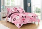 Blunt Cotton Candy Cotton Queen Geometrical Polka Print Bedsheet With 2 Pillow Covers