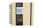 Brustro White Toned Paper Sketchbook Wiro Bound 6X6 Inch 100GSM (100 Sheets) 200 Pages