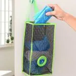 Honexa Garbage Bags Wall Hanging Recycle Breathable Plastic Storage Polythene Garbage Bags Kitchen Organizer Plastic Wall Mounted Rubbish Bag Container