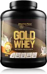 Nutrition Planet Gold Whey (With Added DigeZyme) for Pre/Post Workout Recovery (Vanilla Ice Cream - 4lb, 60 Servings)