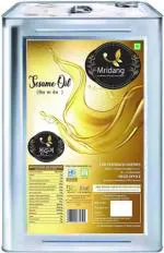 Mridang Premium Cold Pressed Sesame Gingelly Oil (Til Ka Tel) Sesame Oil Tin (5 L)