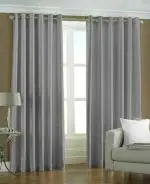 Dc Decastle 304 cm (10ft) Long Door Curtain (Grey, Pack of 2)