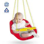 Dash Baby Swing Jhula, Adjustable Plastic Wave Swing for Kids with Light and Music Indoor and Outdoor Hanging Swing Jhula- Up to 6 Months Boys and Girls (Red)
