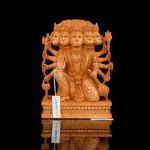 CraftVatika Brown Panchmukhi Hanuman Statue 23.01 x 16.99 cm