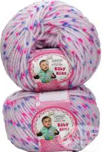 Simi Enterprise Multicolor Acrylic Ganga Mag Baby Soft 4 Ply Ball Hand Knitting Wool, Art Craft Soft Fingering Crochet Hook Yarn, Needle Knitting Yarn Thread Dye With Needle. P (Pack Of 8)