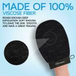 Fezora Deep Exfoliating Gloves 1-Pack, Body Scrub Gloves for Bath or Shower, Men's Women's Deep Clean Exfoliating Tool to Remove Dead Skin and Dirt, Home Spa Exfoliating Gloves for Self-Tanning