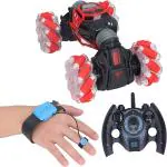 KTRS ENTERPRISE 2.4G 1: 12 360 Stunt Rolling Radio Control Car Toy Remote Control RC Twist Stunt Car Double Side Running Newest Gesture Hand Watch Control Toy Cars