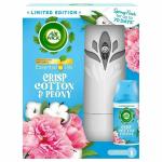 Airwick Essential Oils Complete Kit - Automatic Air Freshener - Crisp Cotton & Peony 250ml