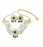 Bella Store Brass Handmade Kundan Golden Chokar Necklace with Shining Beads for Women