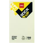 Deli EA00553 Sticky Notes, 100 Sheets, 70 gm, 76 X 126 mm, Pack of 4