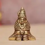 JANIJATRA Divine Brass Tulja Bhavani Idol - Sacred 3-Inch Murti for Spiritual Blessings and Puja Room Decor