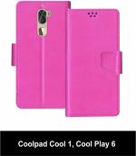 Sbms Coolpad Cool 1, Coolpad Cool Play 6 Pink Artificial Leather Flip Cover