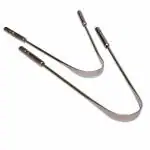 Nurpi oral care steel Tongue cleaner double handle 13 x 5 x 1 cm for Adults and Kids Pack of 2