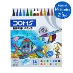 Doms Non-Toxic Brush Pen in Cardboard Box , Pack of 2